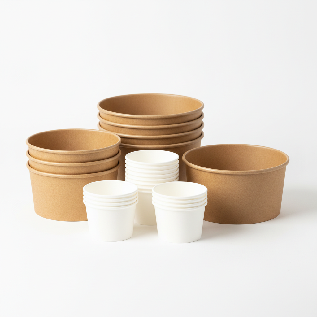 Compostable Ice Cream Cup & Paper Bowl
